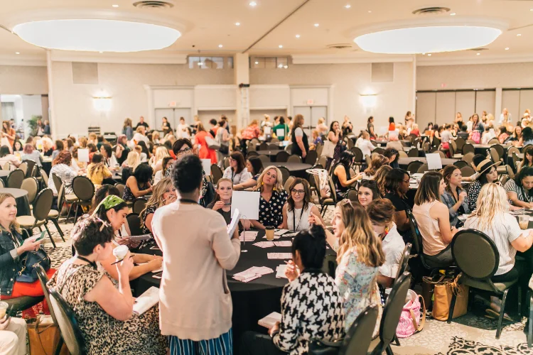 Altitude Summit | Influencer marketing conference room with roundtables for discussions