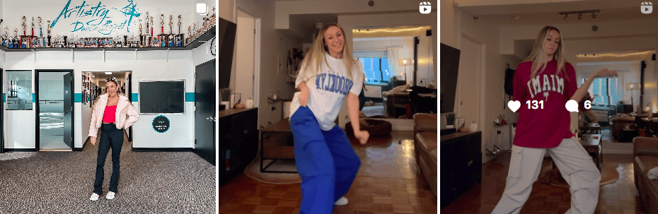 Katie LaDuca dancing on Instagram | Dance influencers on Afluencer