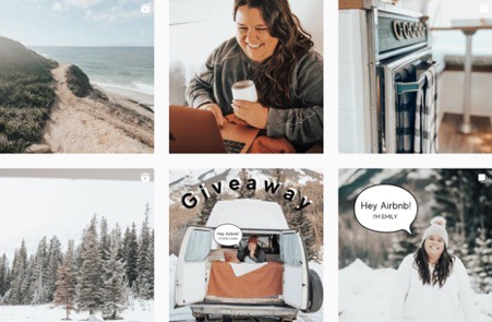 Emily Inson Instagram winter posts