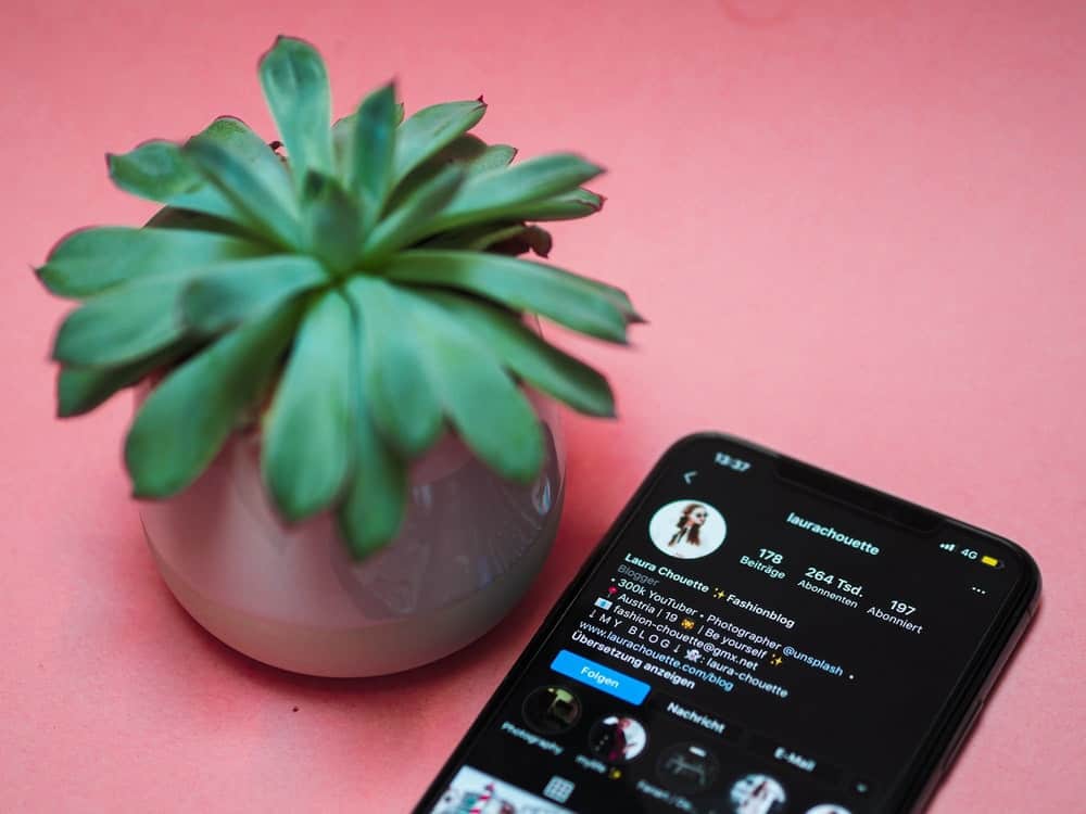 An influencer’s profile on Instagram