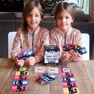 Twin Kid Influencer Under 10 playing card game