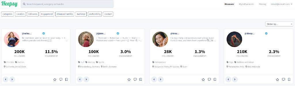 Heepsy | Social media tools
