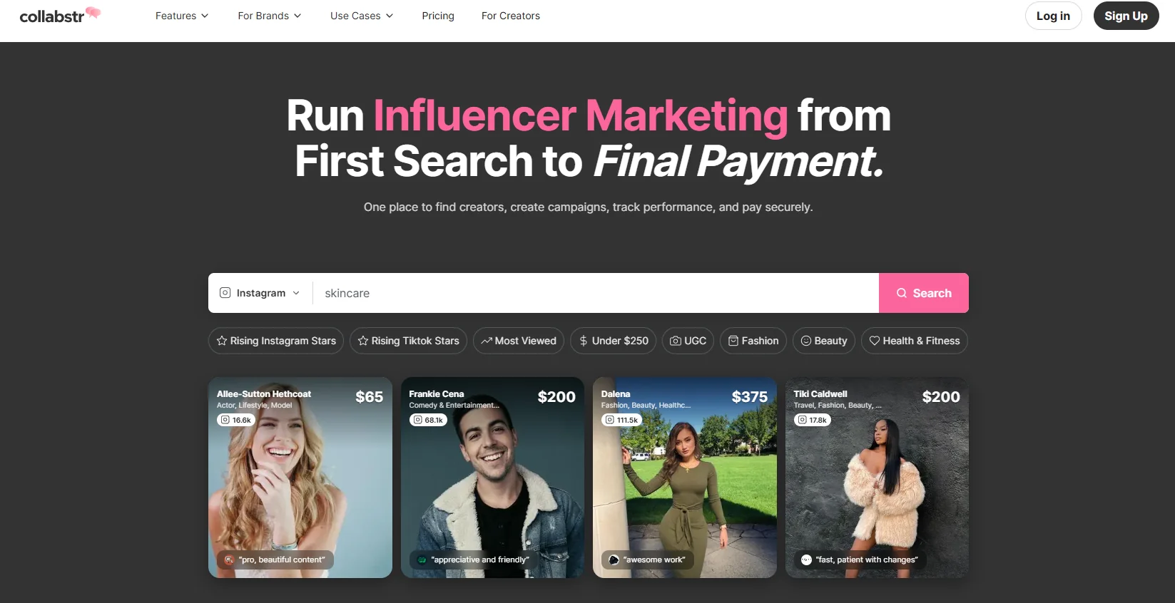 Collabstr Overview - 10 best Ainfluencer Alternatives