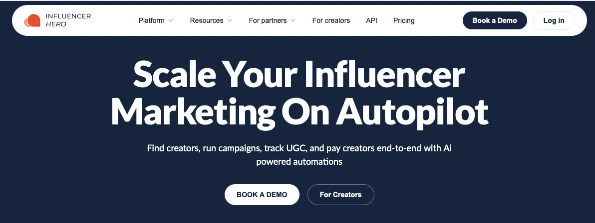 Influencer Hero Overview