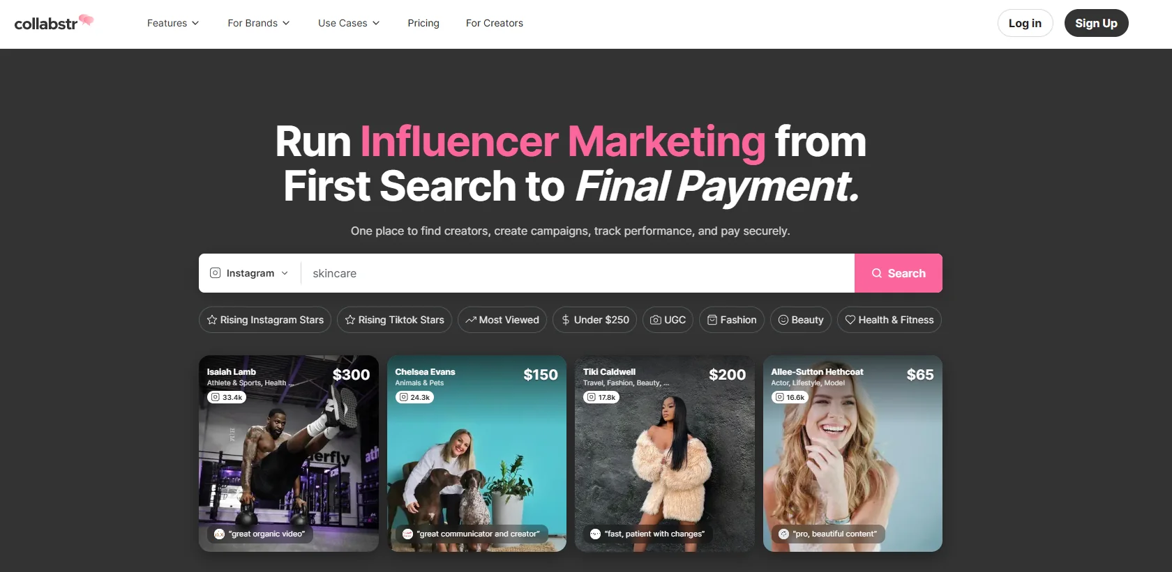 Collabstr Overview - 10 best Social Cat Alternatives