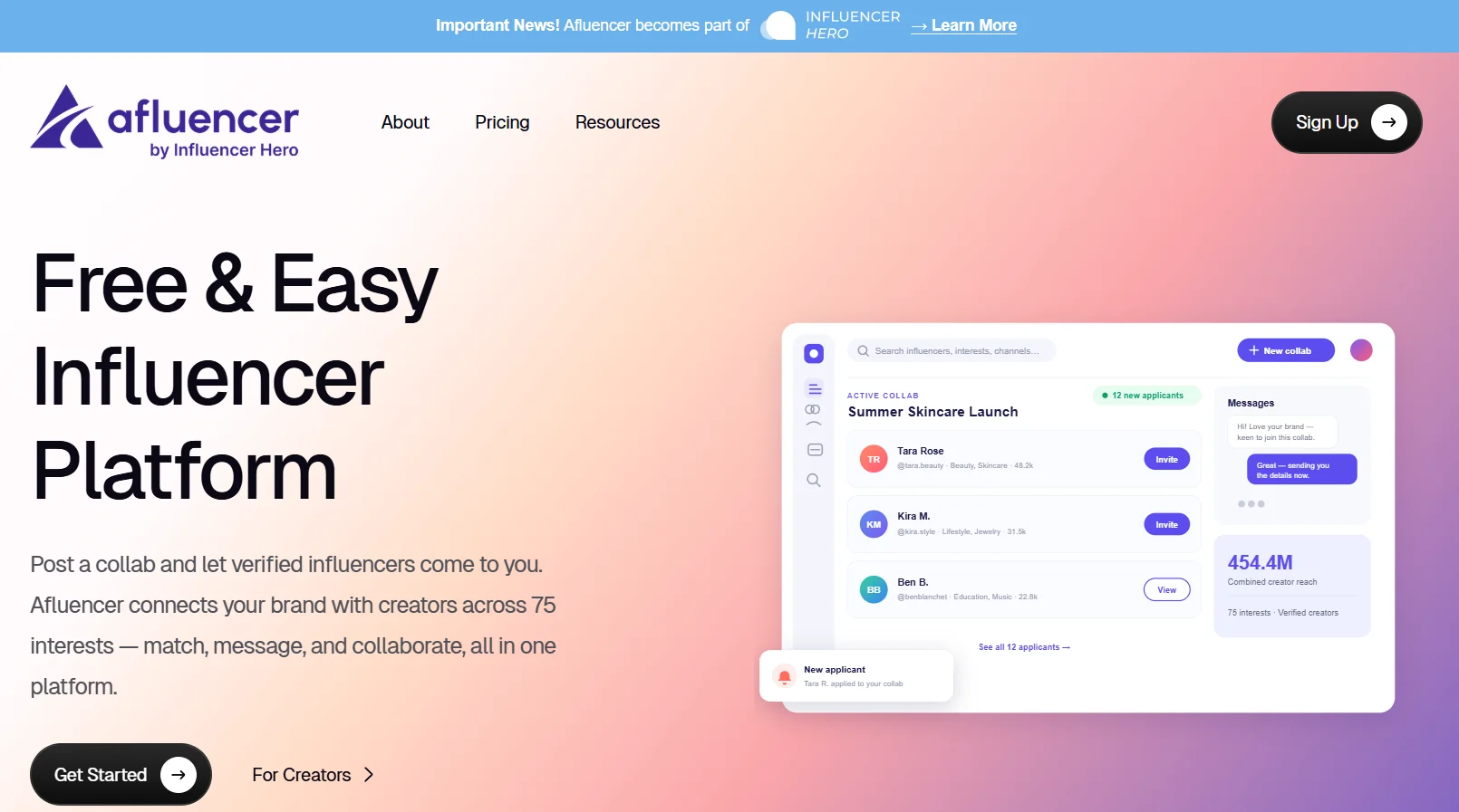 Afluencer TikTok Influencer Discovery Tool