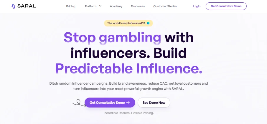 SARAL Influencer Gifting Platform