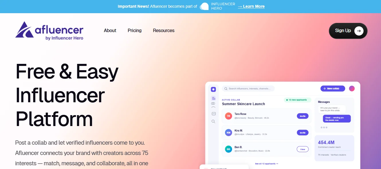 Afluencer Influencer Gifting Platform