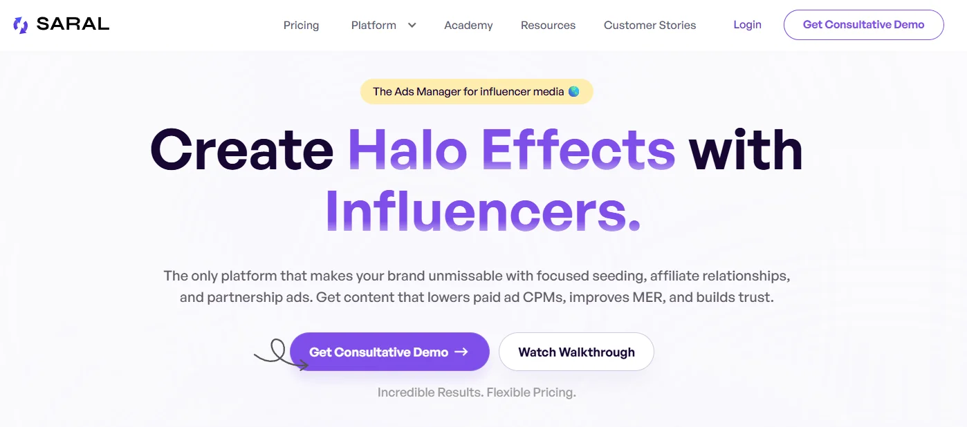 SARAL Influencer Marketing Tool