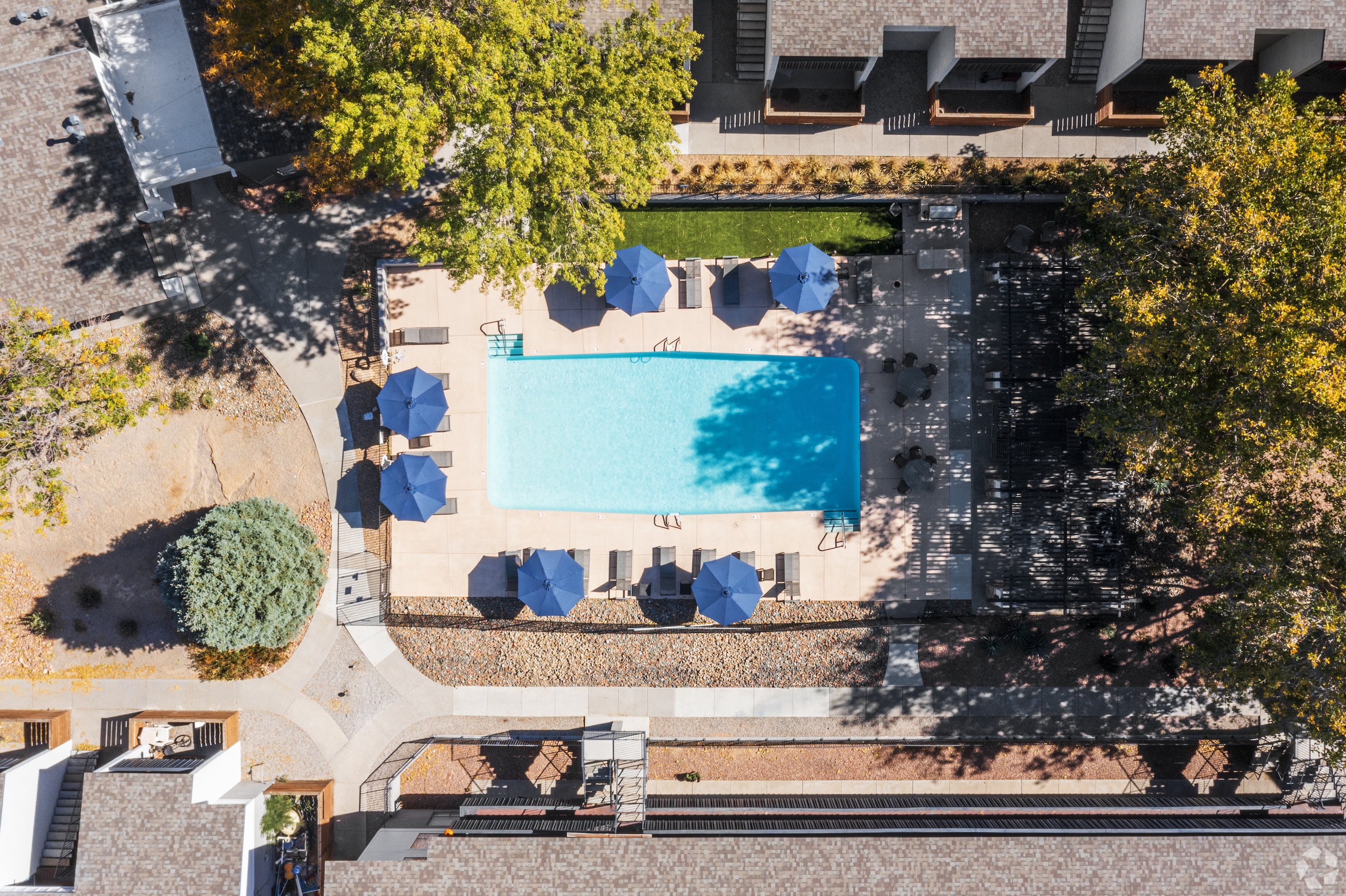 Aerial view of pool