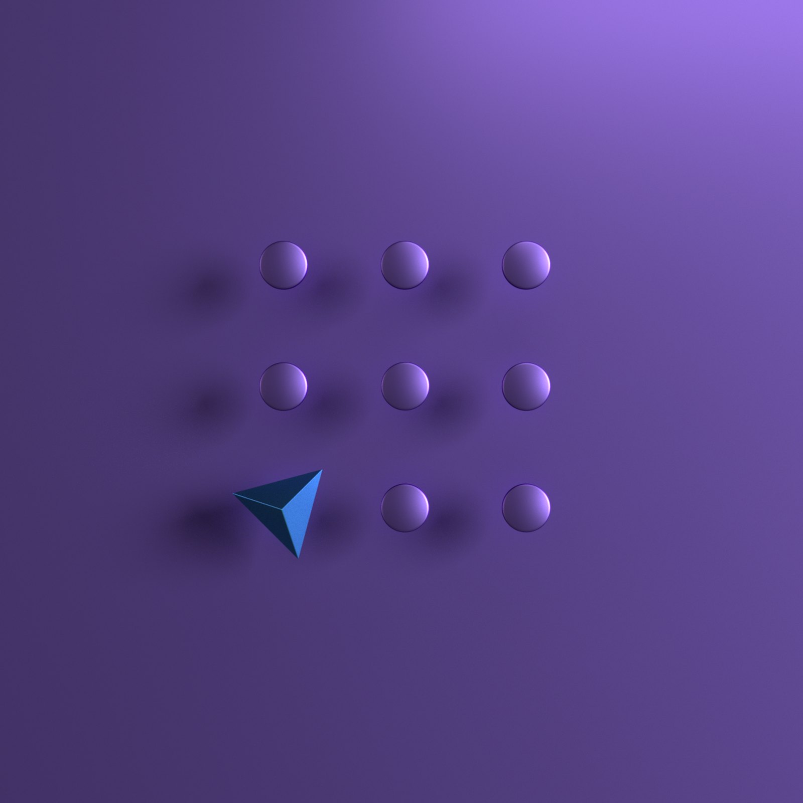 Ampliphae SaaS Penetration icon: a grid of small purple spheres with a blue arrowhead breaking into the bottom row