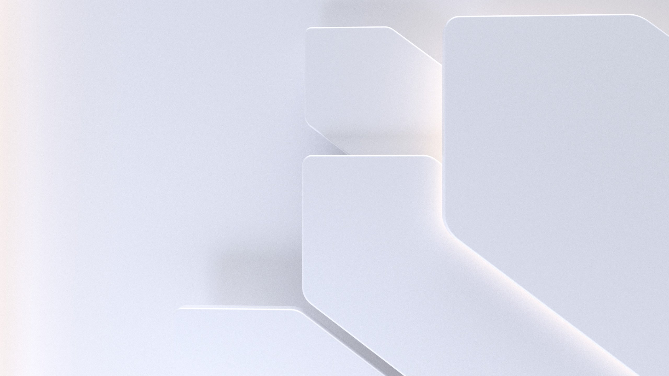 Close view of soft white 3D panels with chamfered corners in warm side light, from IQ Capital’s growth fund deck