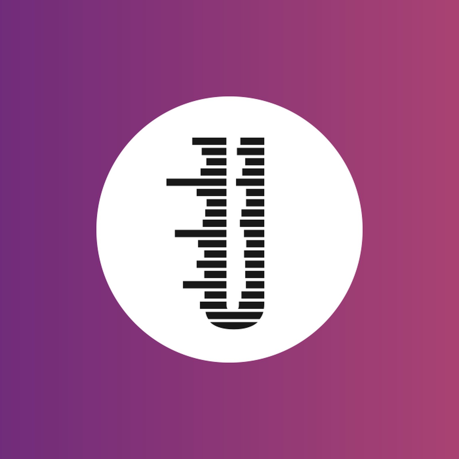 The Untapped U mark in black horizontal bars inside a white circle on a purple gradient