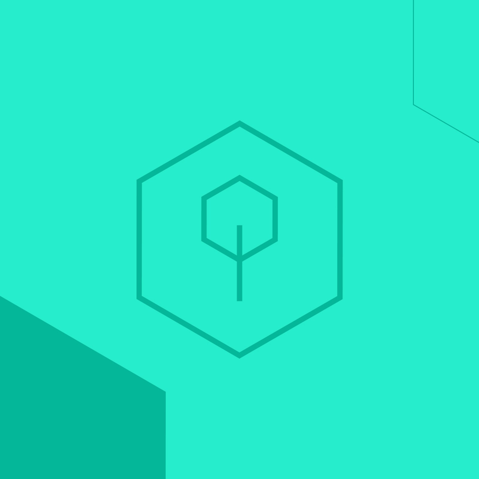 Synexus Eco service header: a tree line icon inside a hexagon on turquoise