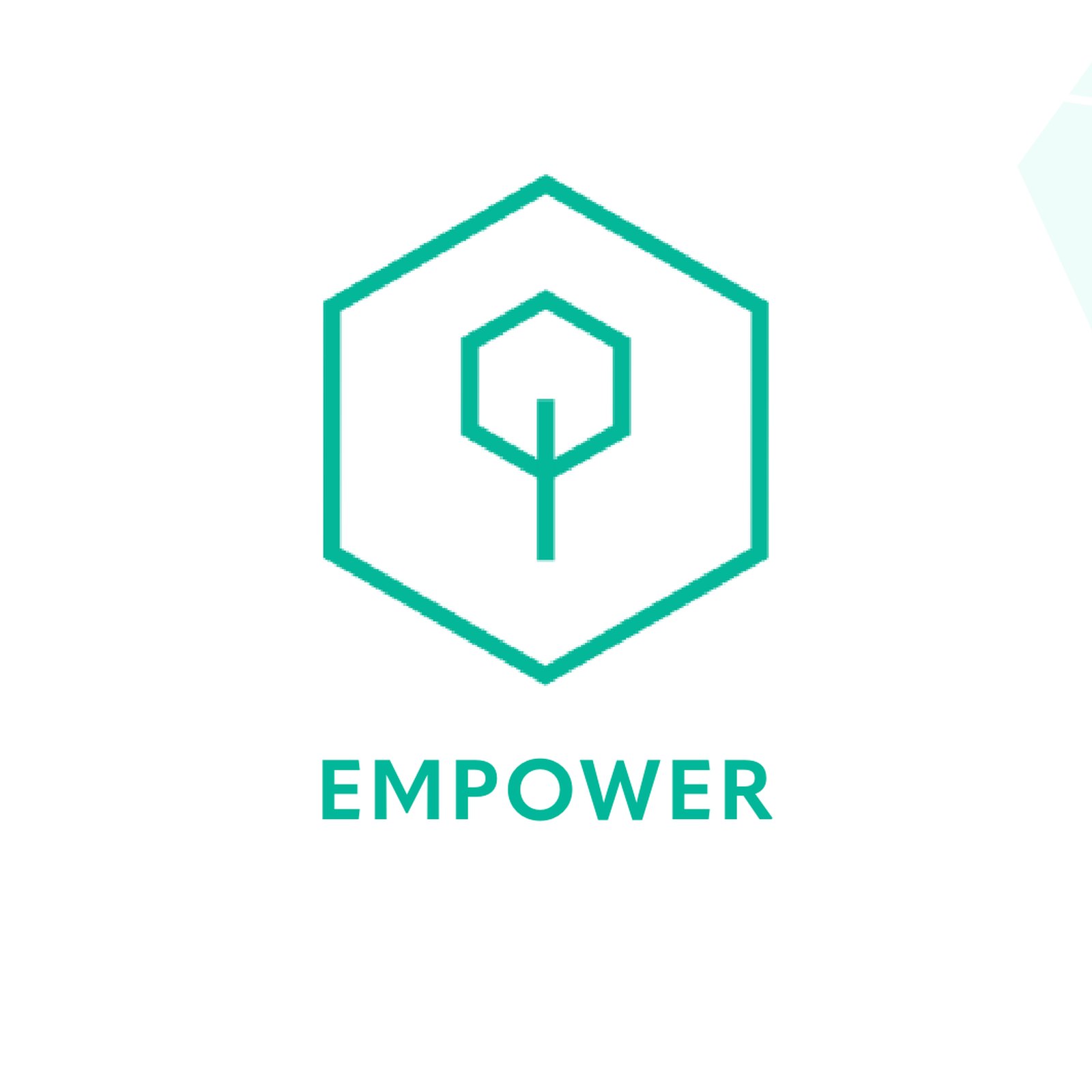 Synexus Empower sub-brand mark: a green tree icon in a hexagon above the word EMPOWER on white