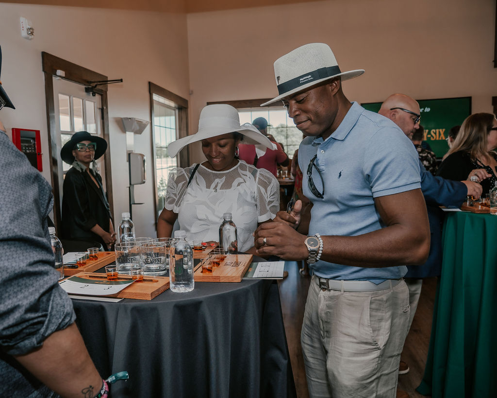 Guests at a branded experience