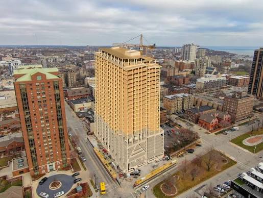 Ascent MKE mass timber tower in Milwaukee