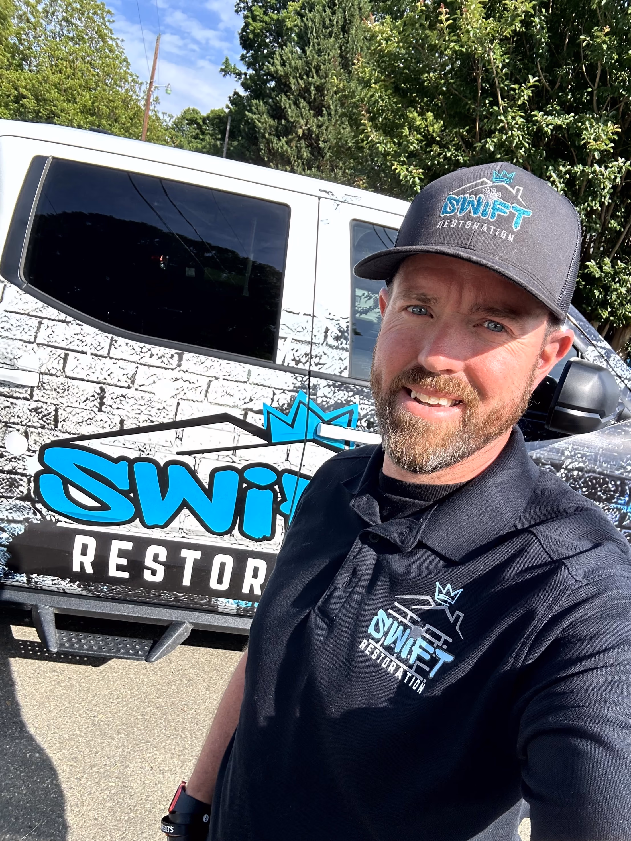 Aaron Swift, founder and owner of Swift Restoration, in Mooresville, NC