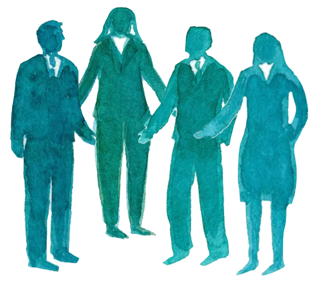 A group of people standing together