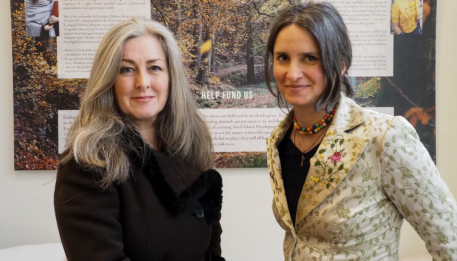 Las cofundadoras de SEI, Polly Higgins y Jojo Mehta, en 2018