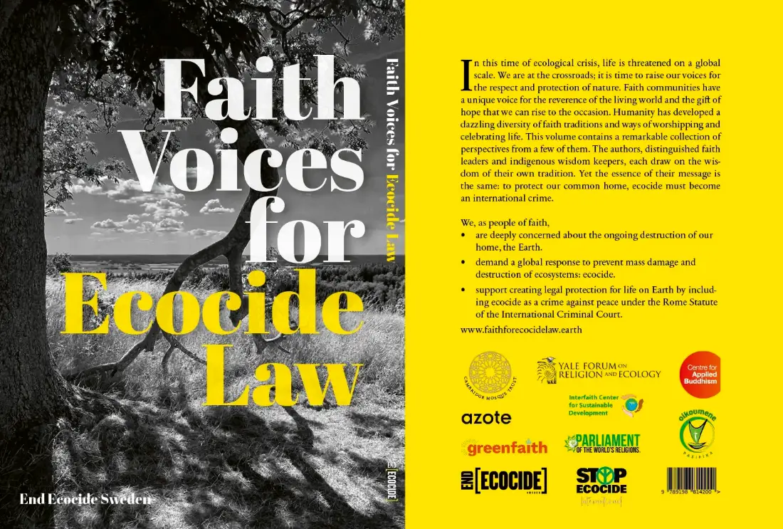 Faith voices for ecocide law - book cover spread