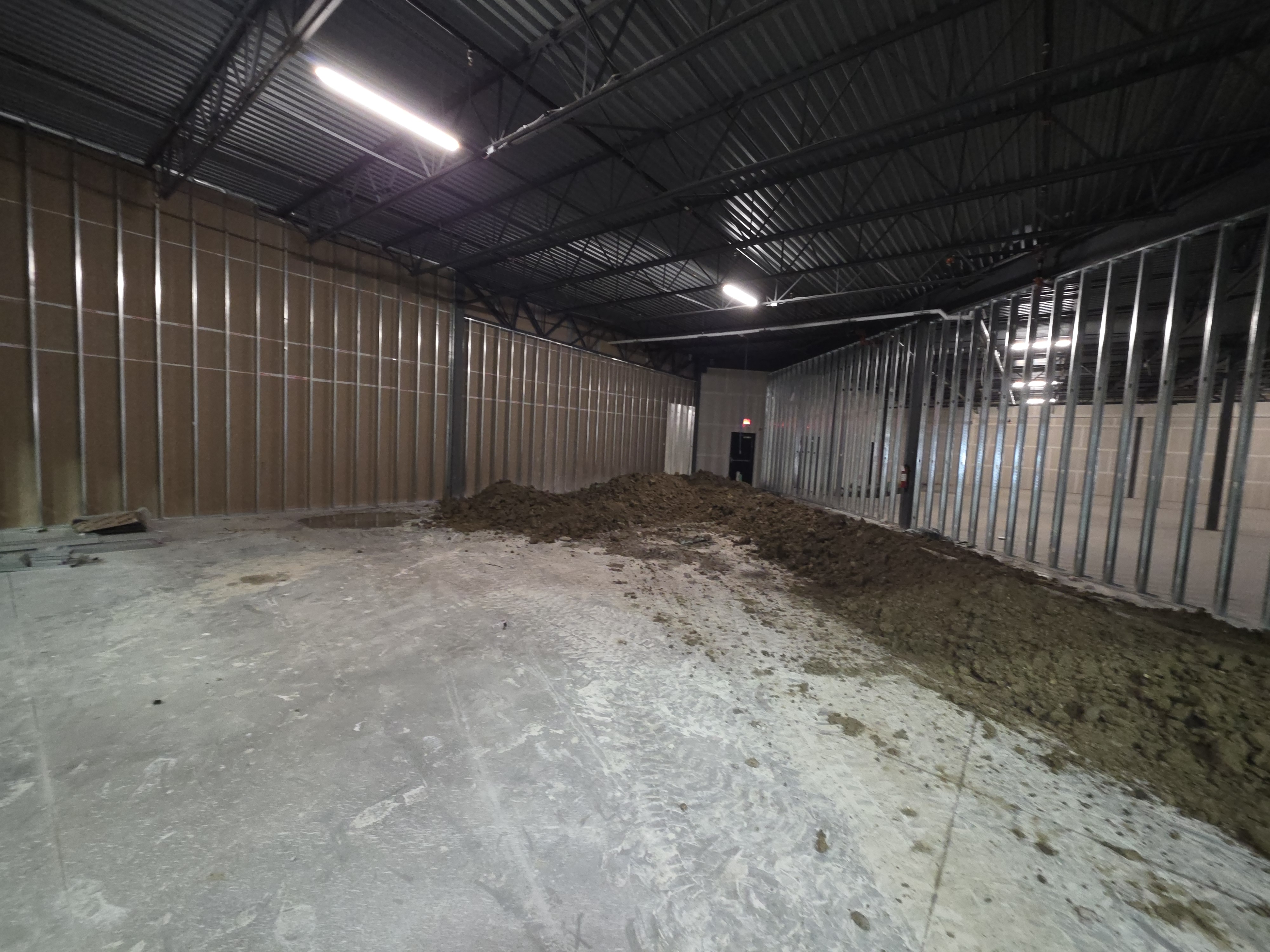 Framing and drywall stage of new commercial buildout