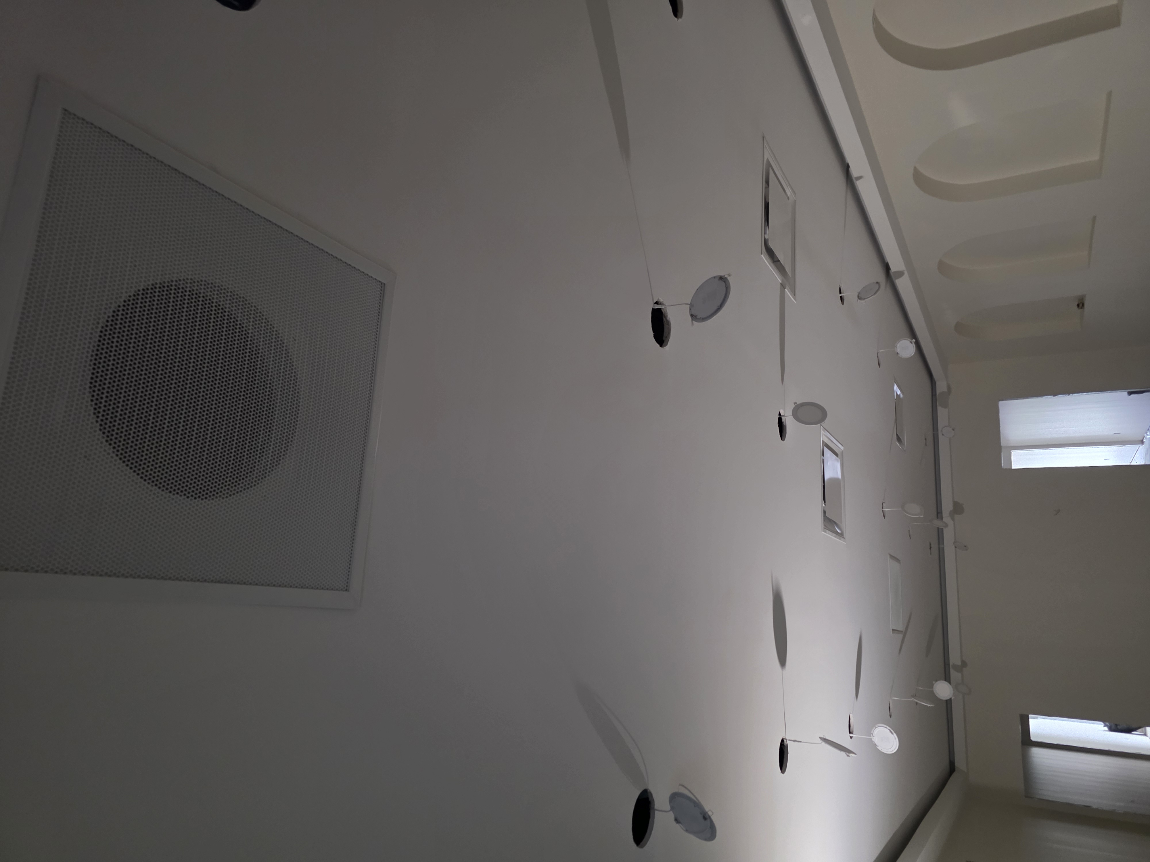 Ductwork transitions and trunk line routing above ceiling