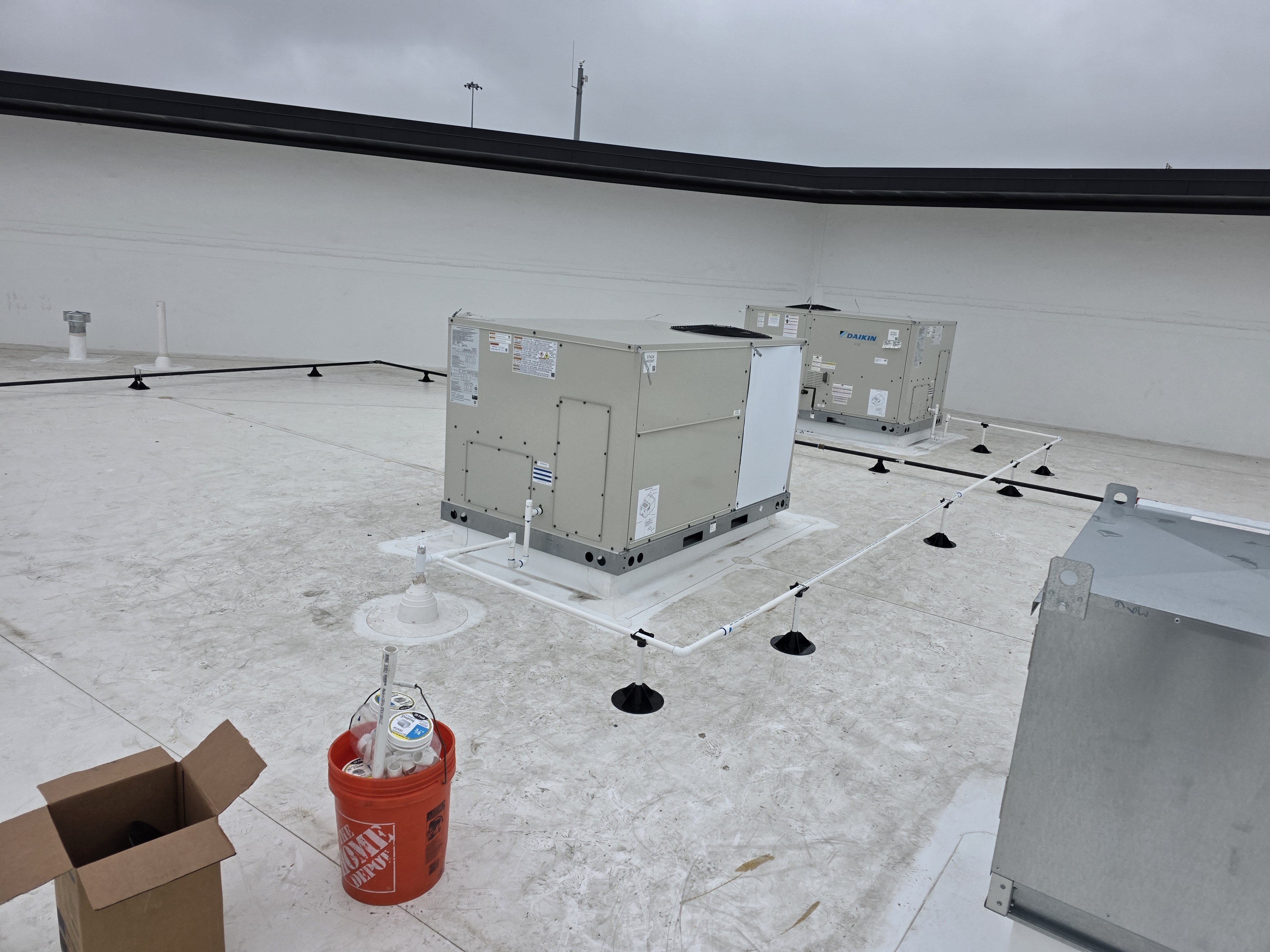 New construction ductwork installation