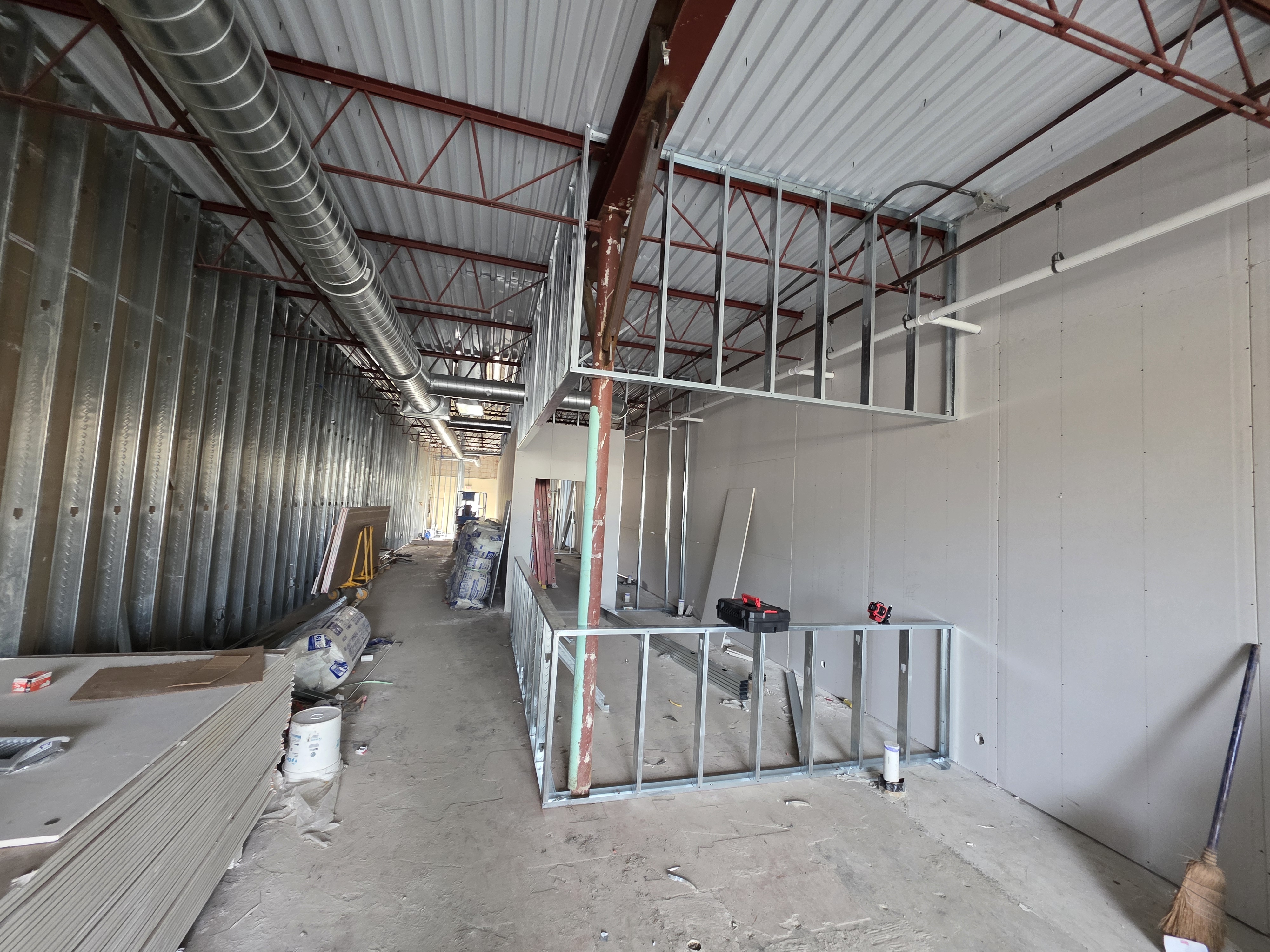 New construction ductwork installation