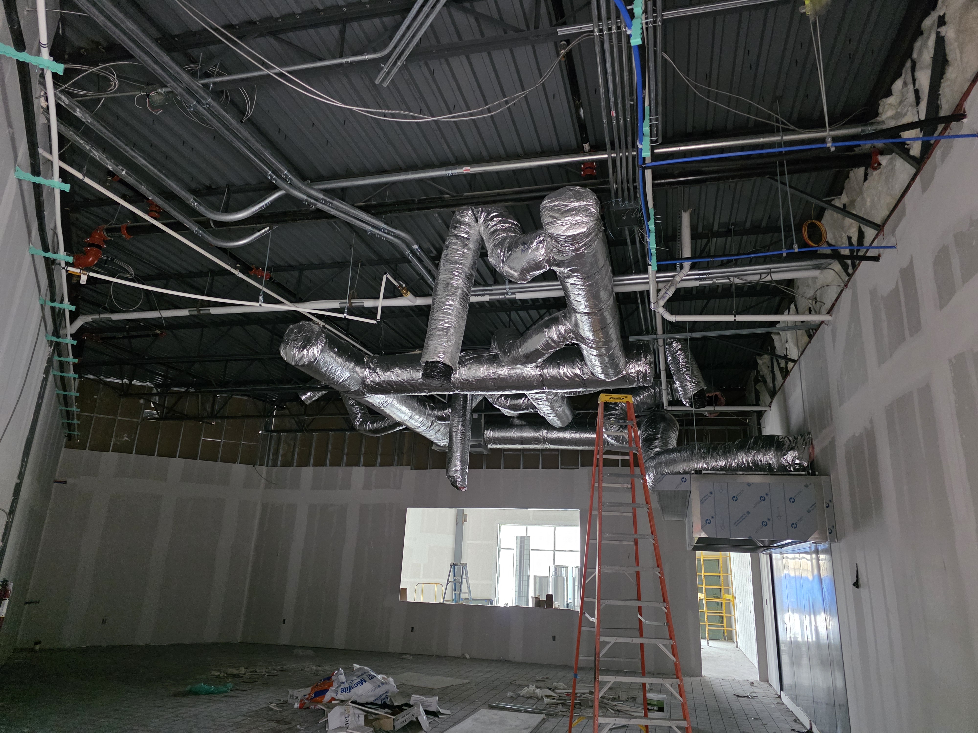New construction ductwork installation