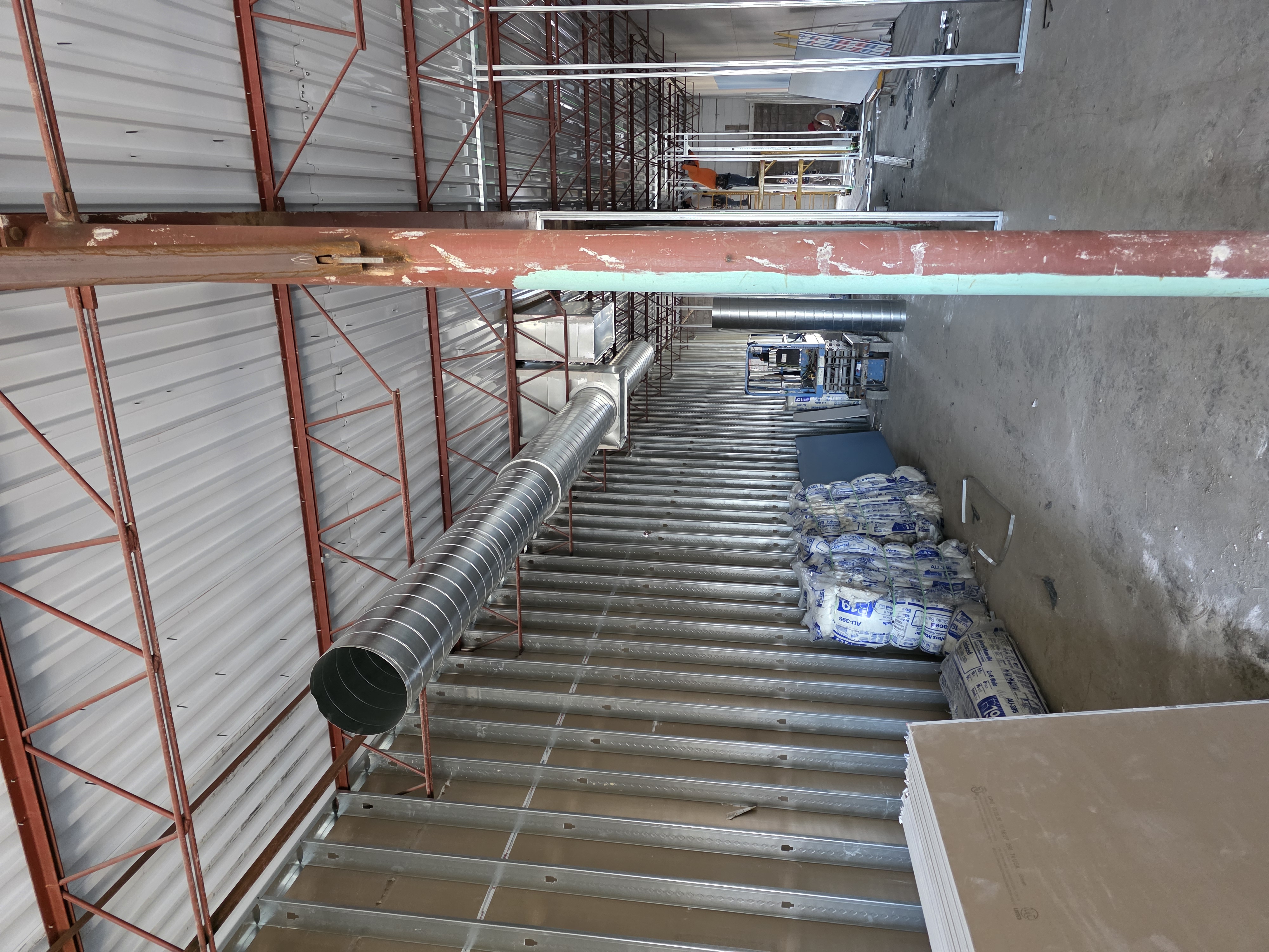 New construction ductwork installation