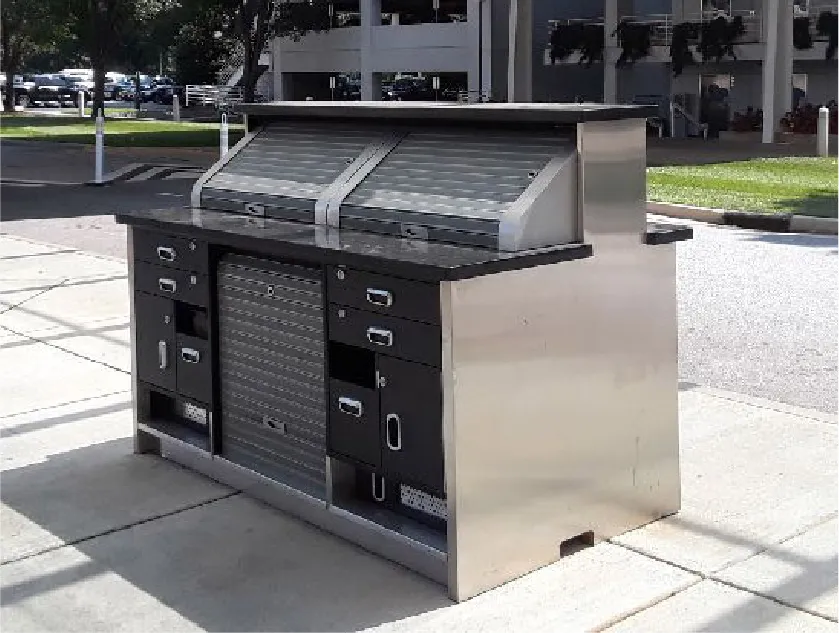 curbside checkin kiosks fabricated and installed by burke gibson llc