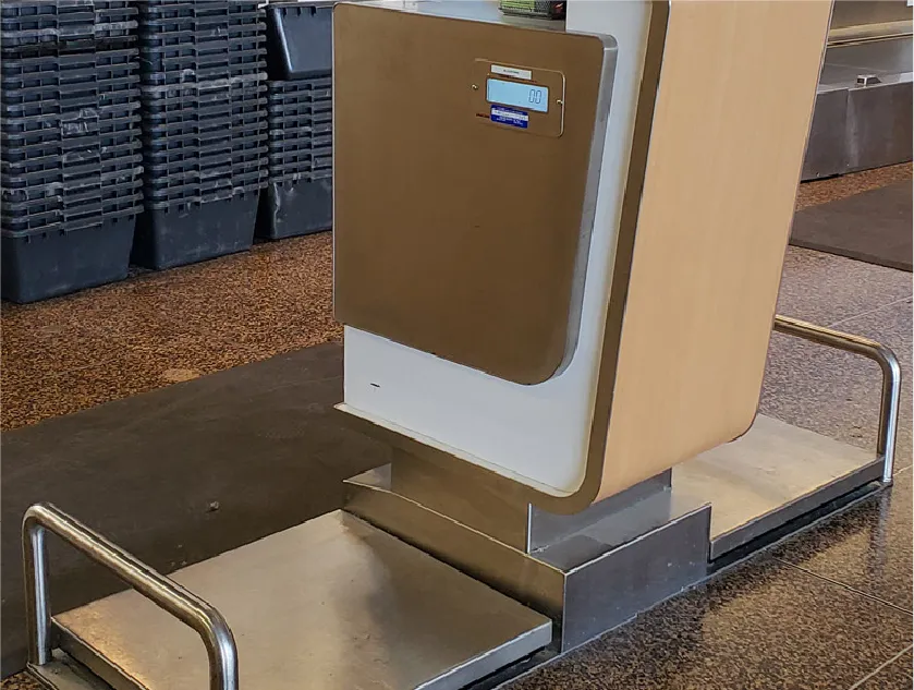 baggage scales fabricated and installed by burke gibson llc