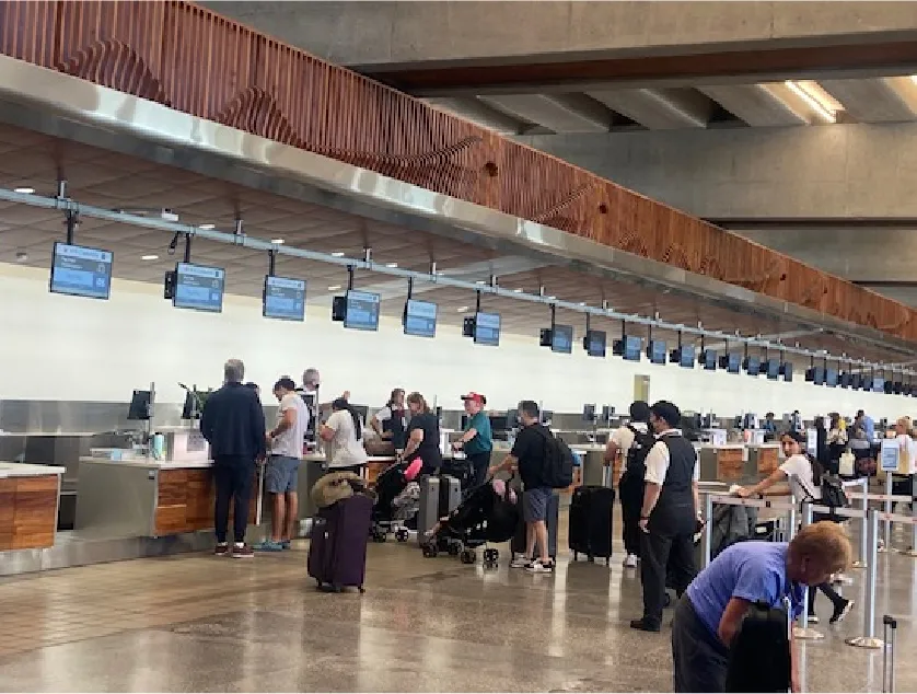 check-in ticket counters fabricated and installed by burke gibson llc
