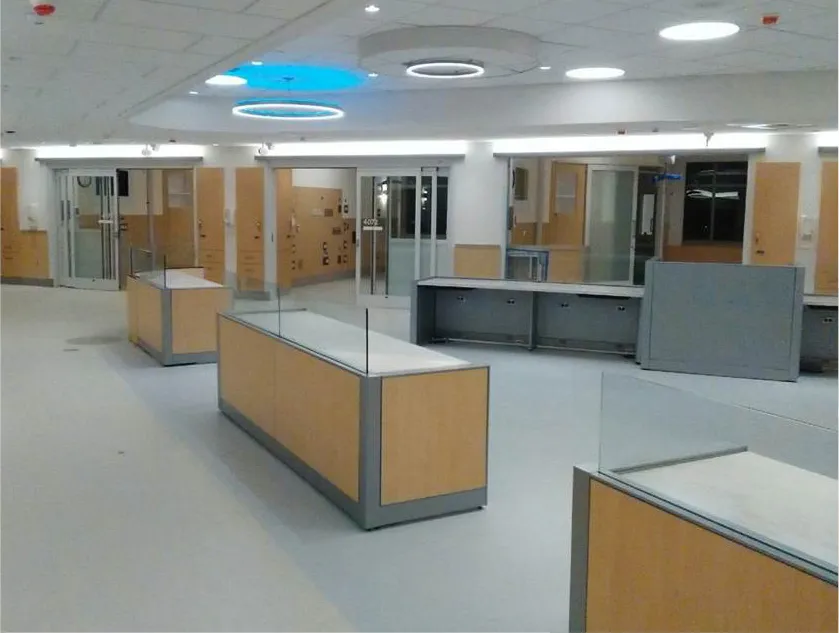 hospital fabricated and installed by burke gibson llc