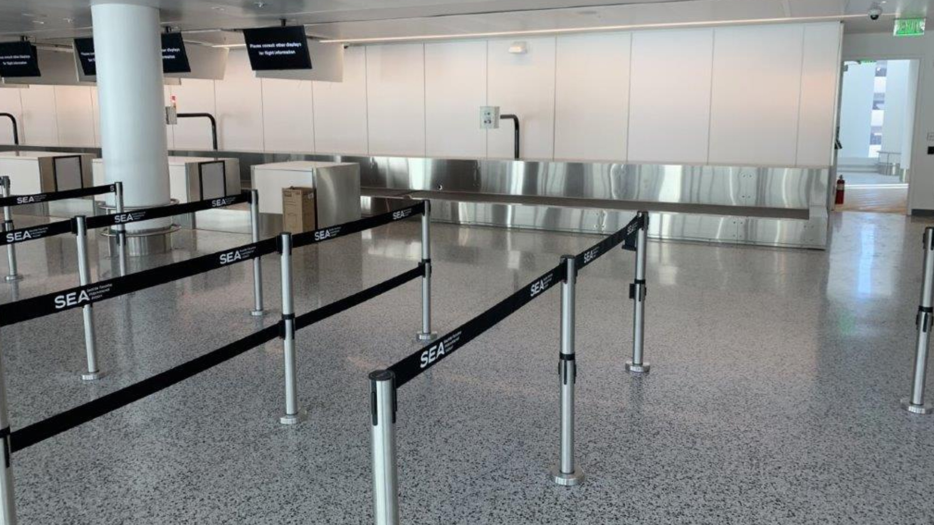 international arrivals area in seatac airport fabricated and installed by burke gibson llc