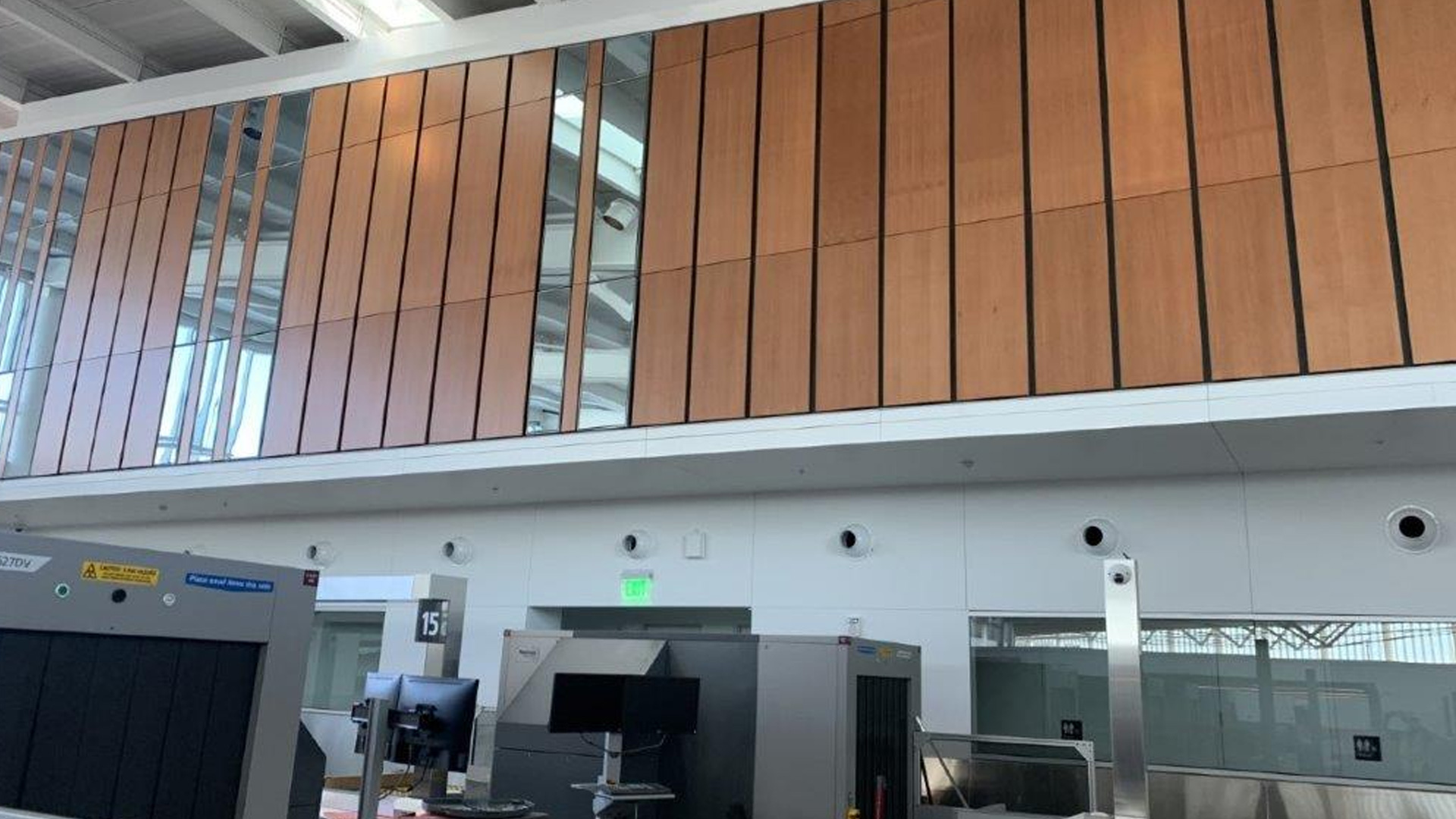 international arrivals area in seatac airport fabricated and installed by burke gibson llc