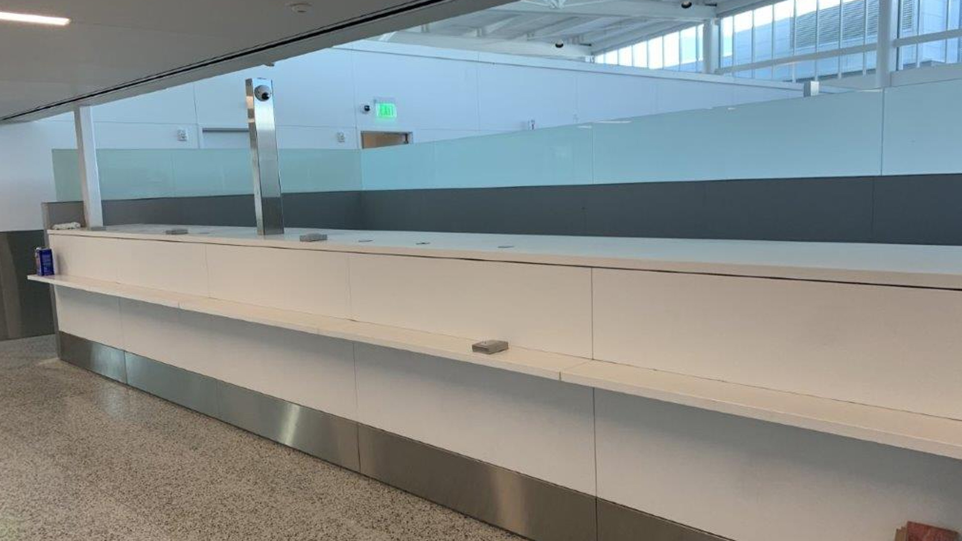 international arrivals area in seatac airport fabricated and installed by burke gibson llc