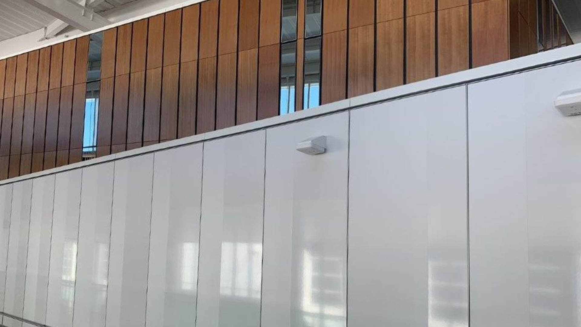 international arrivals area in seatac airport fabricated and installed by burke gibson llc