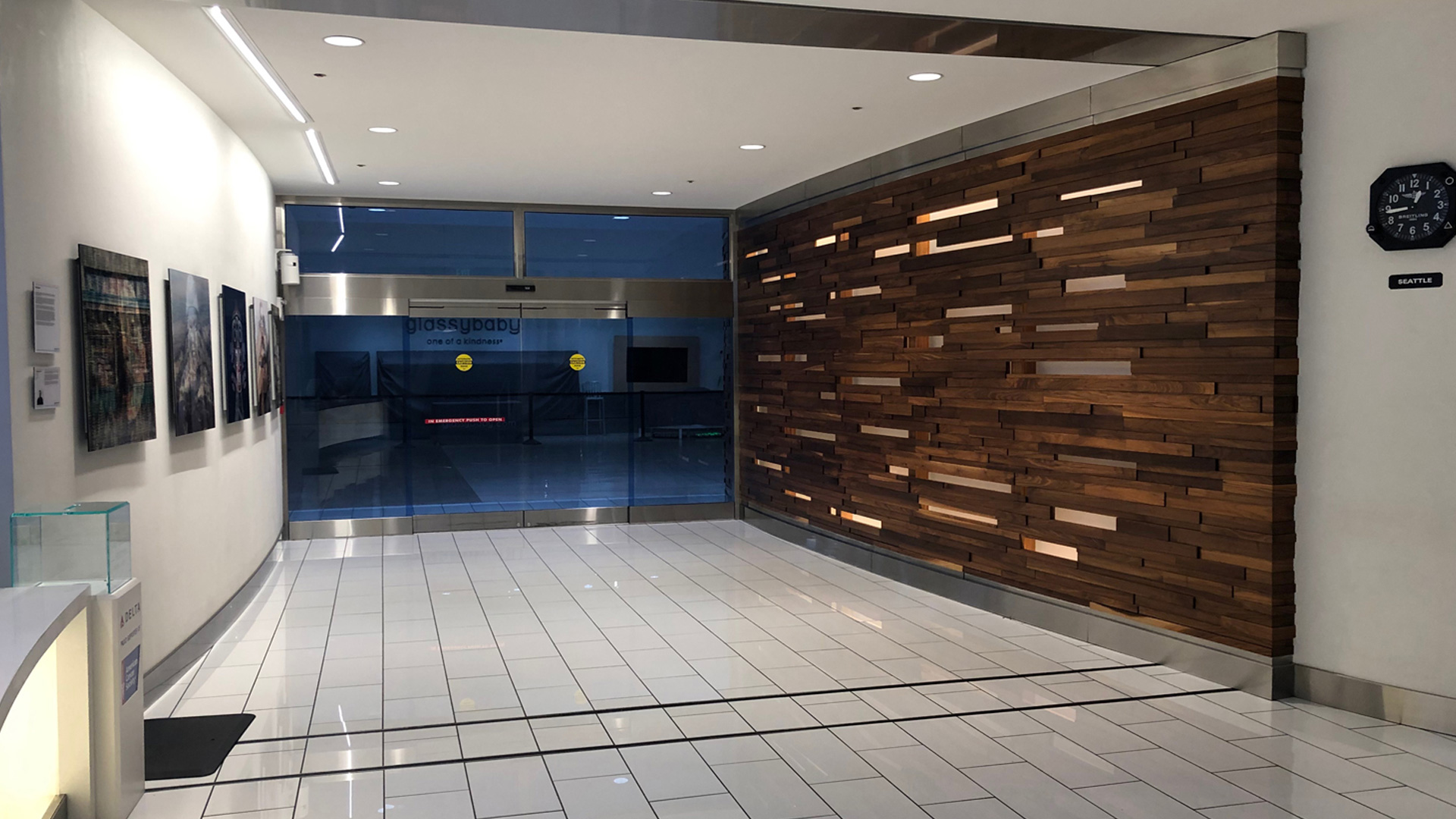 club lounge entrance fabricated and installed by burke gibson llc