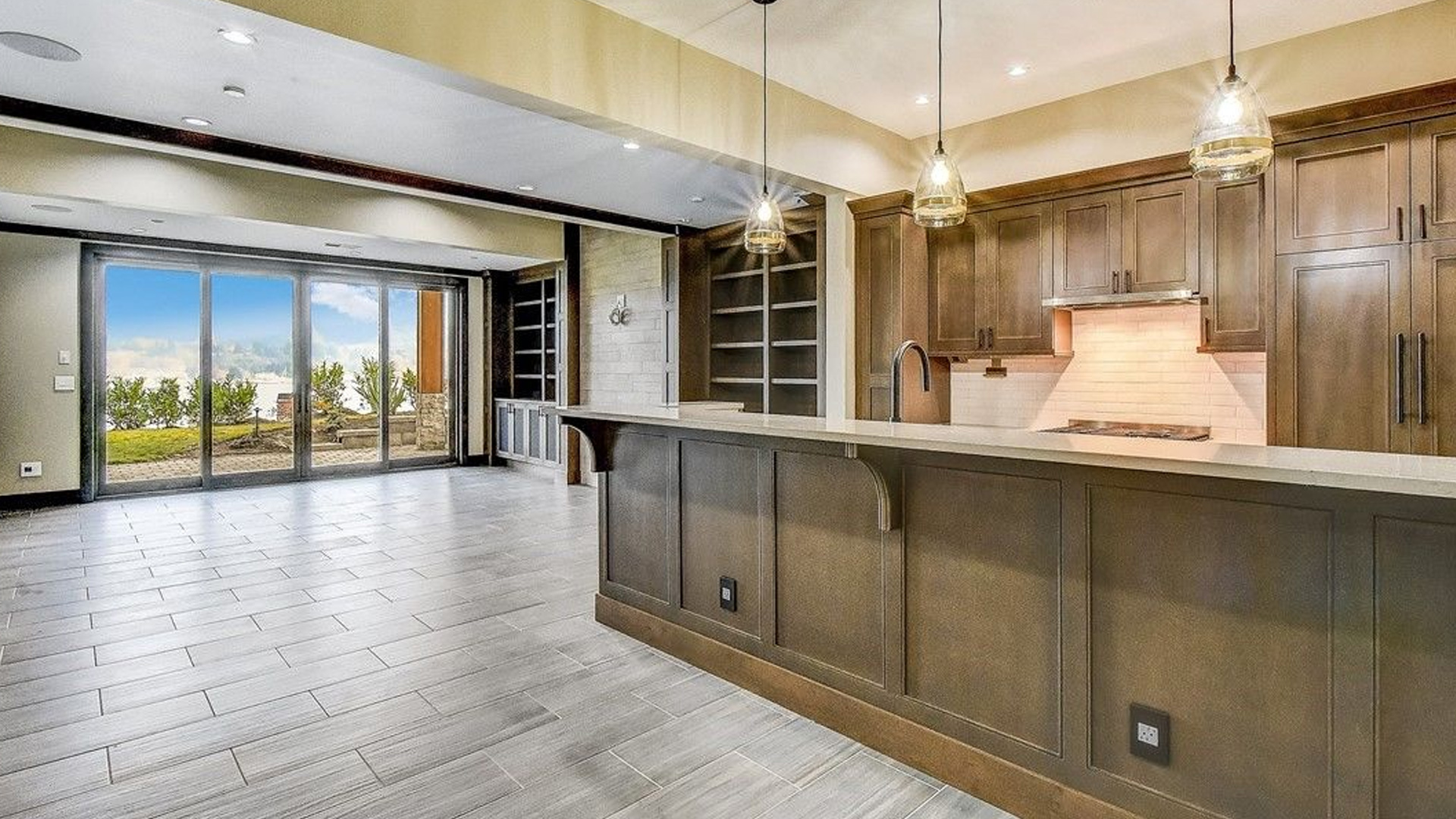 custom designed counter and wine designed, engineered and fabricated by burke gibson