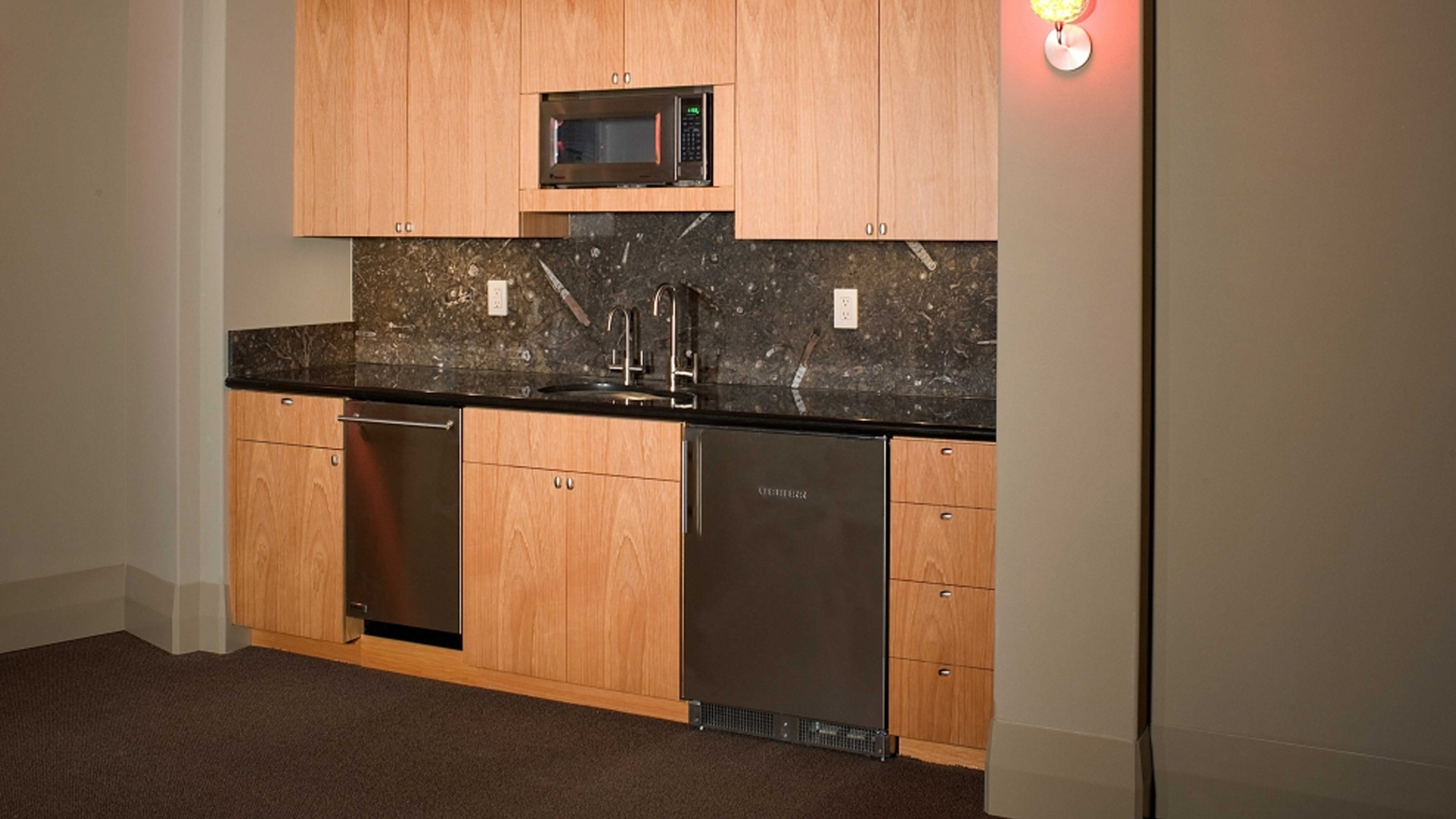 custom designed wine bar designed, engineered and fabricated by burke gibson