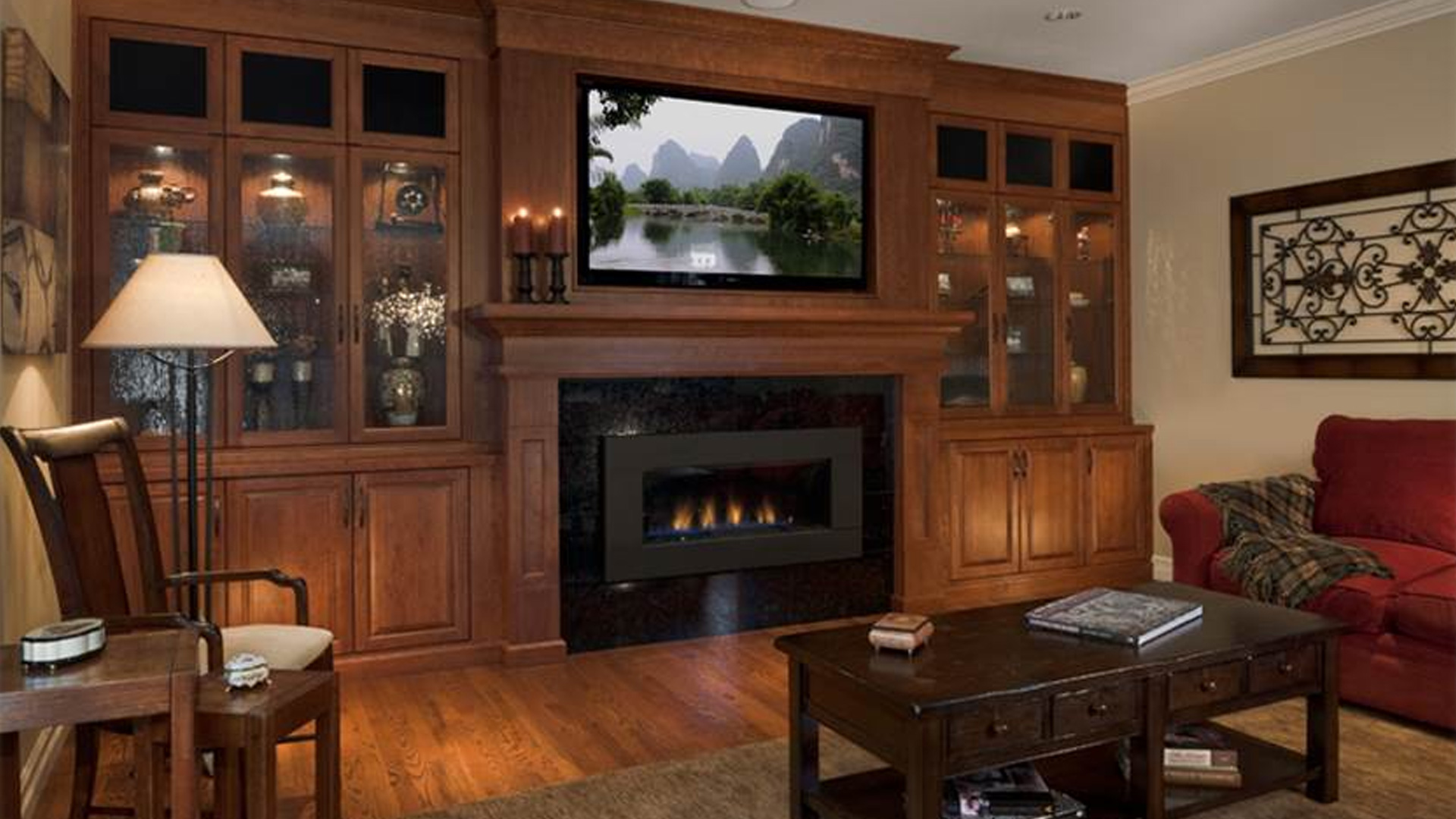 custom designed entertainment center by burke gibson llc