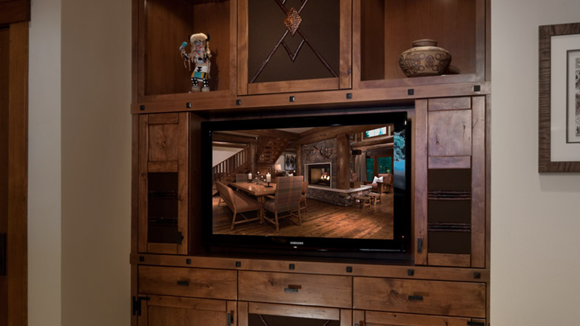 custom designed entertainment center by burke gibson llc