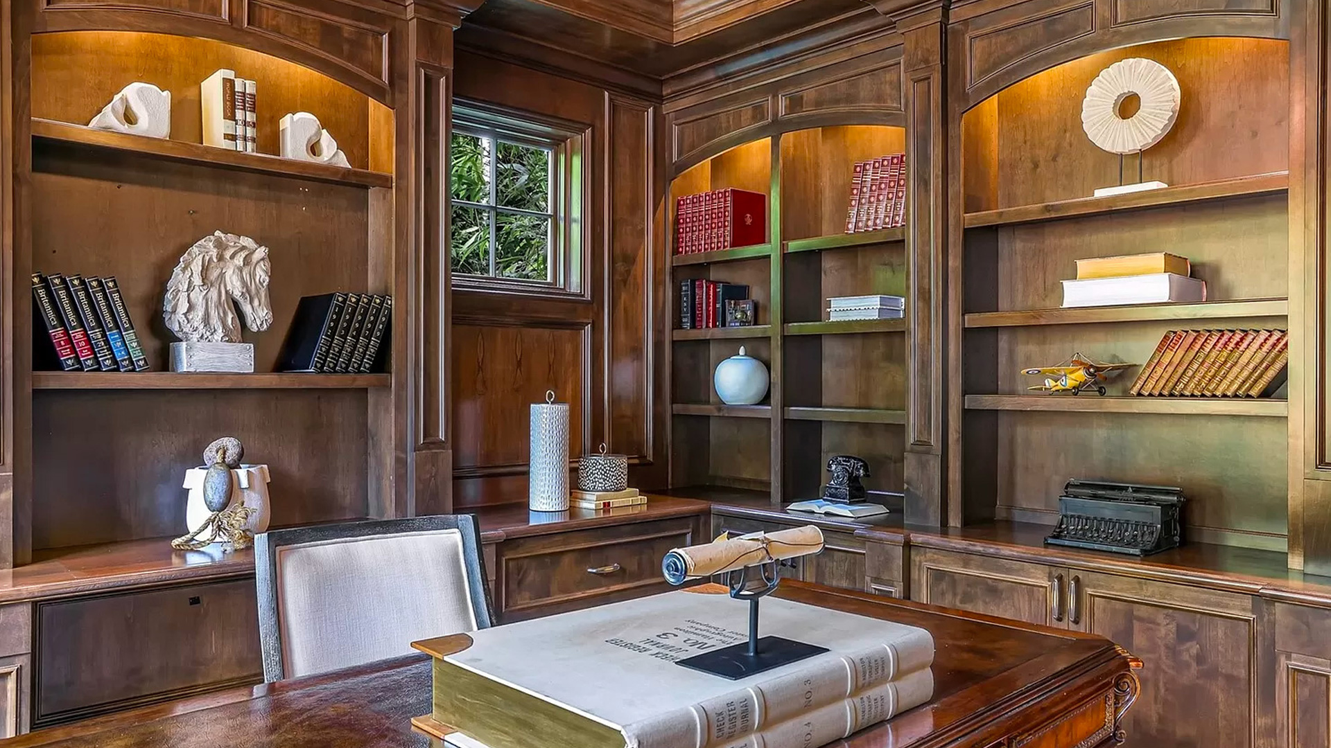 custom designed and installed home office by burke gibson