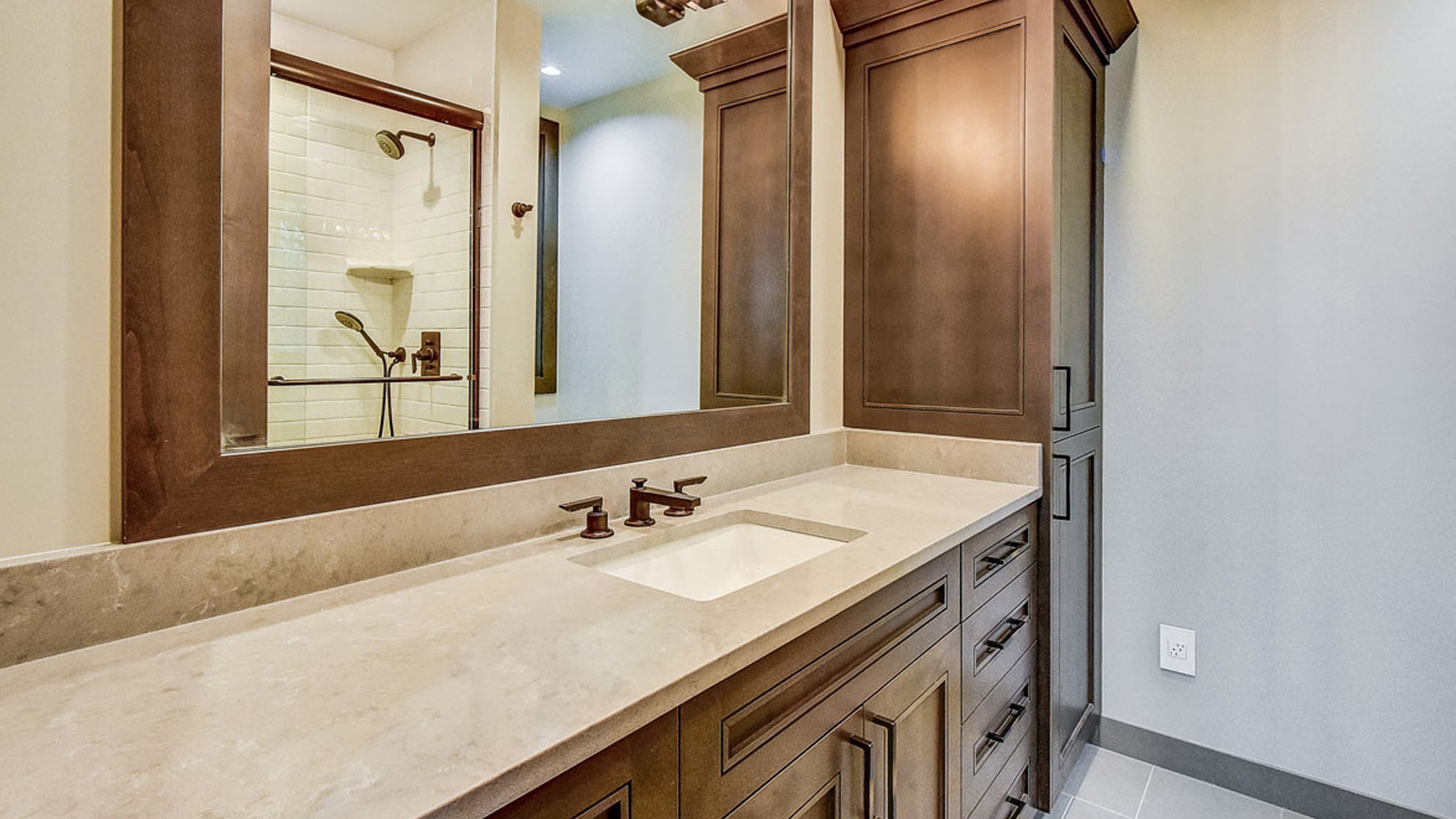 custom designed powder room by burke gibson llc