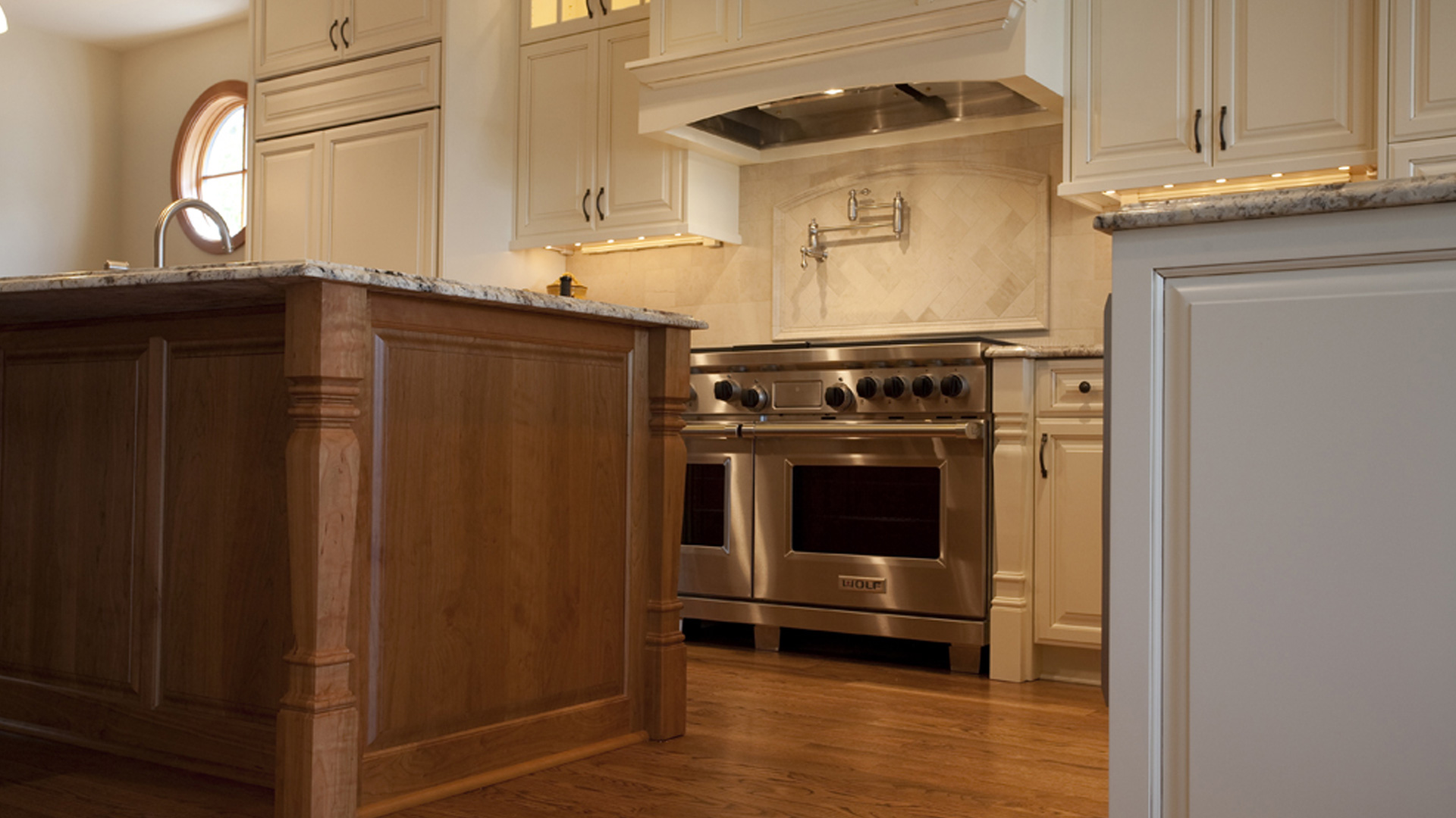kitchen custom designed, fabricated and installed by burke gibson