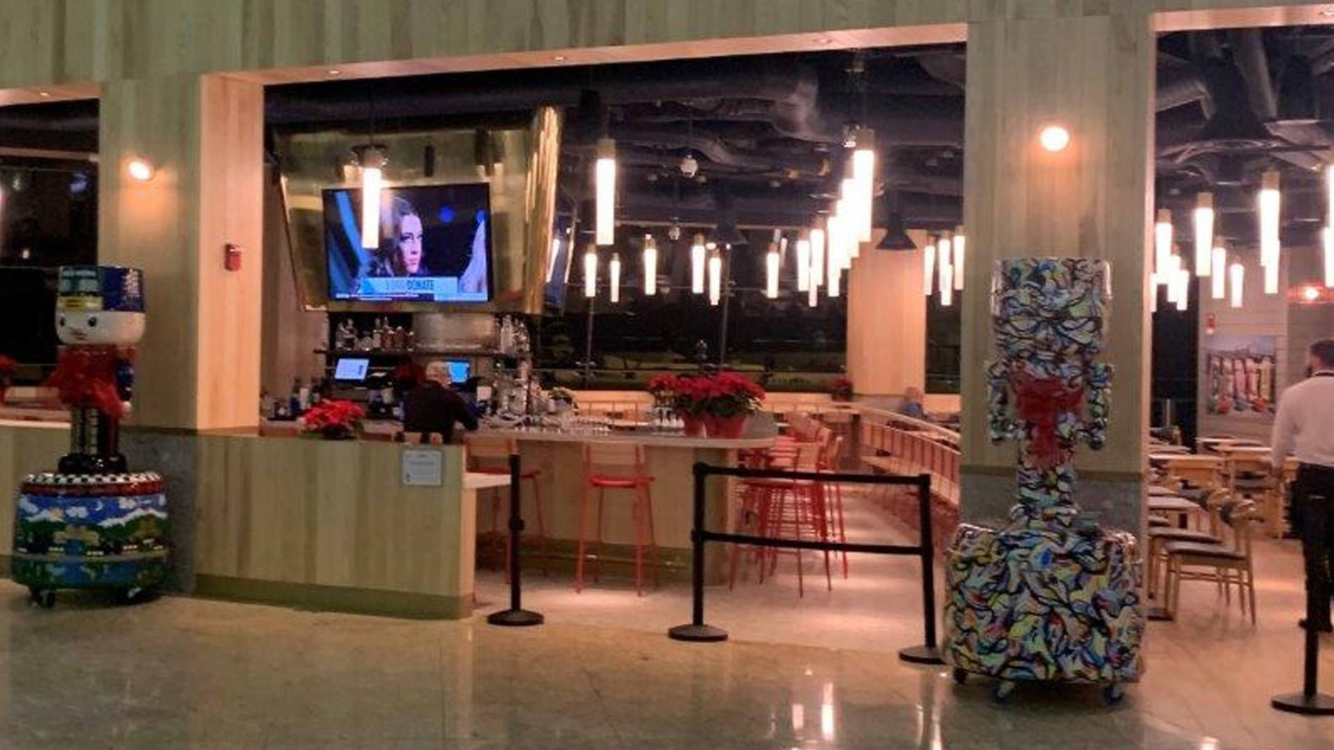 saltys resaturant in seatac airport fabricated and installed by burke gibson llc