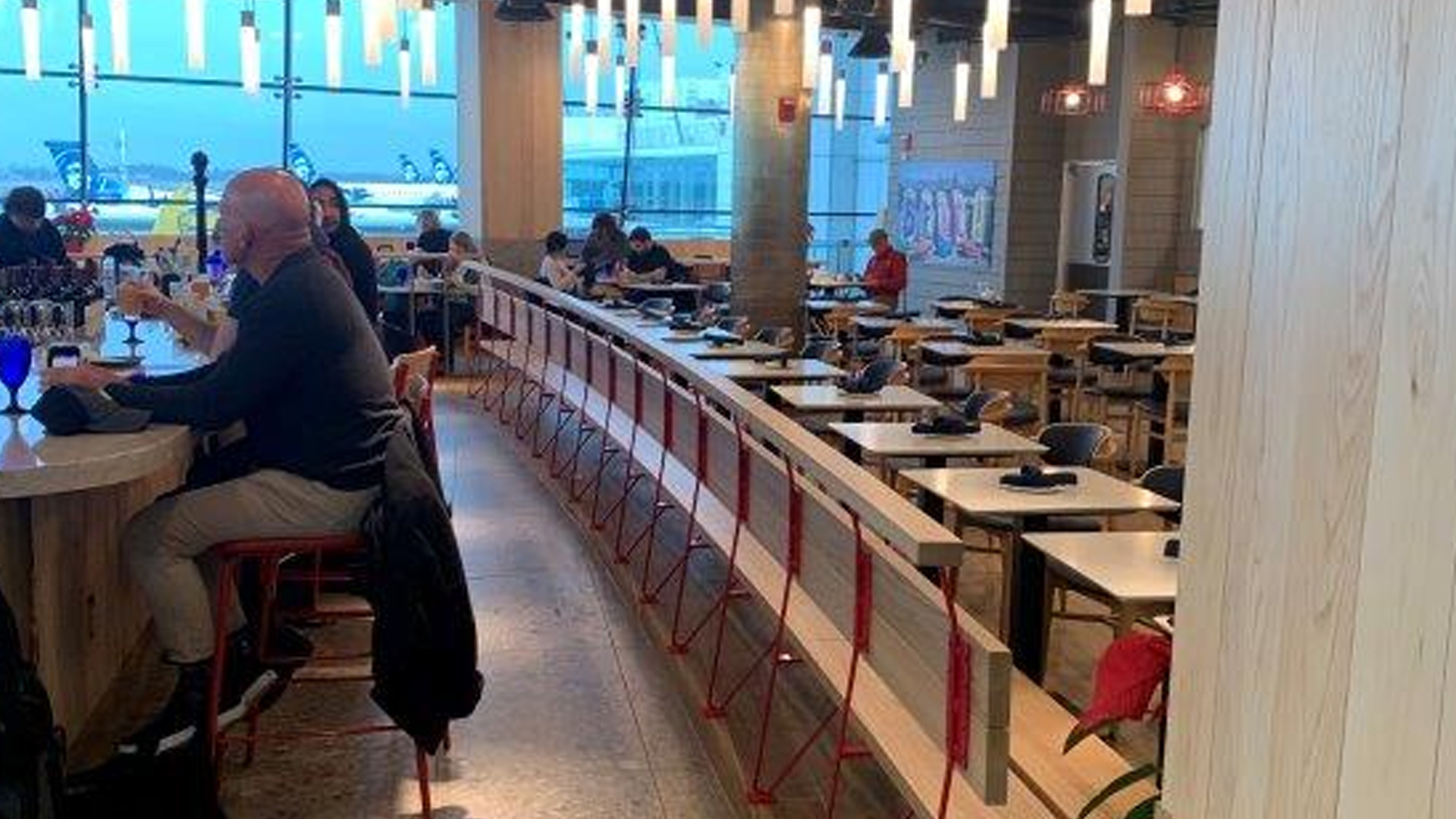 retail area in seatac airport fabricated and installed by burke gibson llc