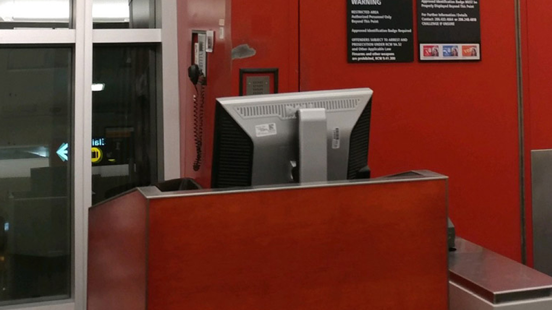 security area in seatac airport fabricated and installed by burke gibson llc